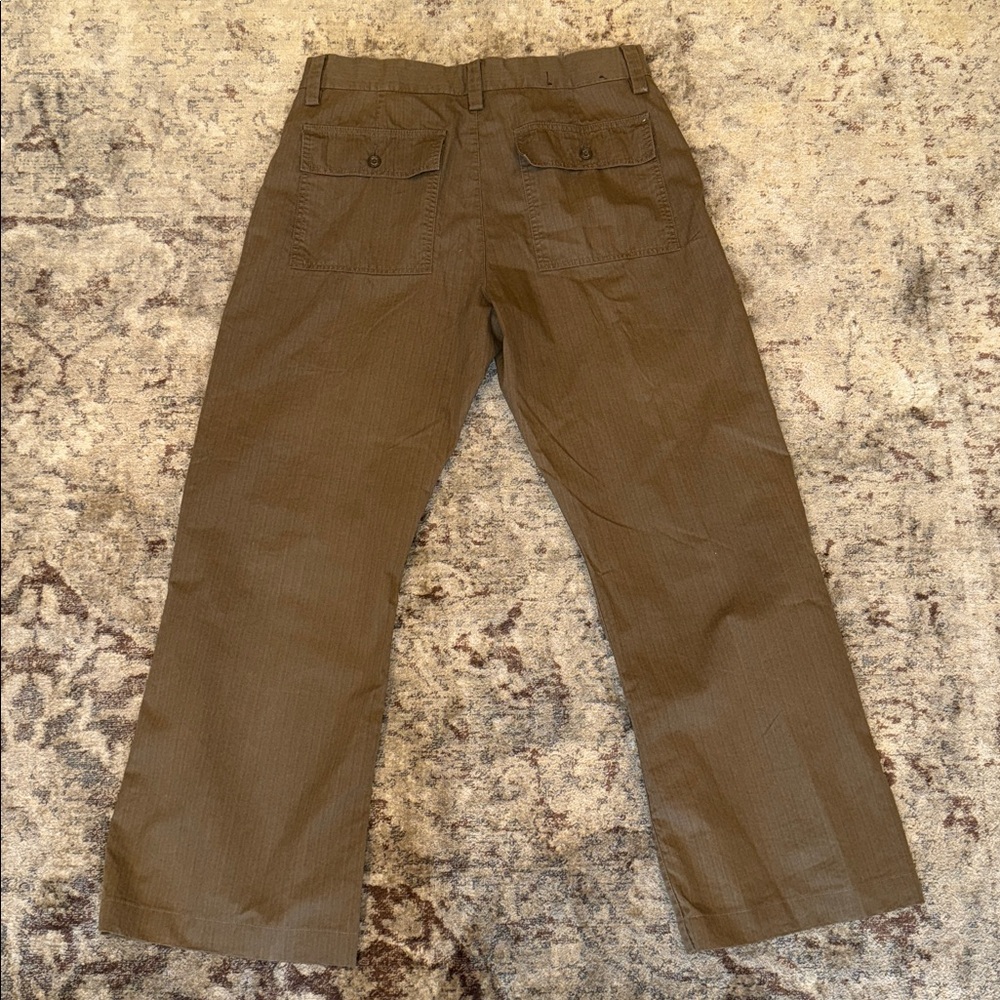 Men’s Banana Republic 100% Cotton Staright Leg Shadow Stripe Pants - Picture 3 of 8